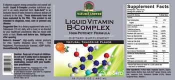 Nature's Answer Liquid Vitamin B-Complex Natural Tangerine Flavor - supplement