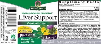 Nature's Answer Liver Support 2,000 mg Alcohol-Free - herbal supplement