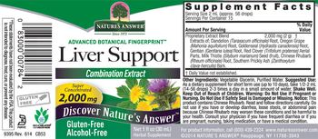 Nature's Answer Liver Support Alcohol-Free - herbal supplement