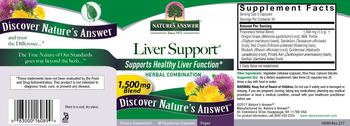 Nature's Answer Liver Support - herbal blend supplement