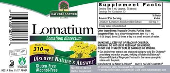 Nature's Answer Lomatium - herbal supplement