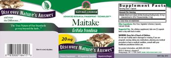 Nature's Answer Maitake 20 mg - supplement