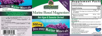 Nature's Answer Marine Based Magnesium 500 mg Vanilla Cream Flavored - supplement