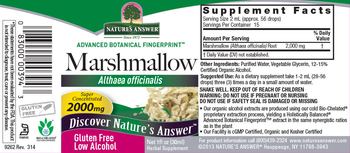 Nature's Answer Marshmallow 2000 mg - herbal supplement