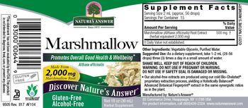 Nature's Answer Marshmallow Alcohol-Free - herbal supplement