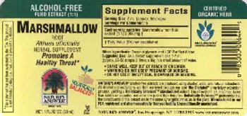 Nature's Answer Marshmallow Root Alcohol-Free - herbal supplement