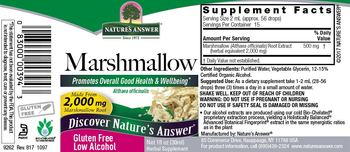Nature's Answer Marshmallow - herbal supplement