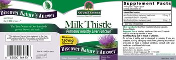 Nature's Answer Milk Thistle - supplement