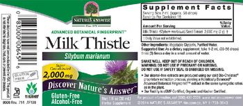 Nature's Answer Milk Thistle 2,000 mg Alcohol-Free - herbal supplement