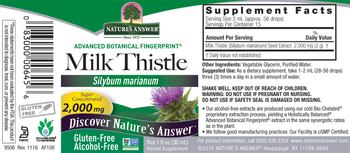 Nature's Answer Milk Thistle 2,000 mg Alcohol-Free - herbal supplement