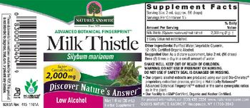 Nature's Answer Milk Thistle 2,000 mg - herbal supplement