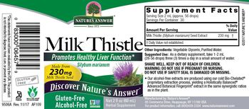 Nature's Answer Milk Thistle 230 mg Alcohol-Free - herbal supplement
