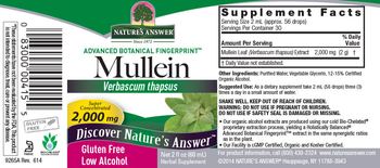 Nature's Answer Mullein 2,000 mg - herbal supplement