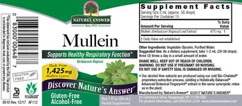 Nature's Answer Mullein Alcohol-Free - herbal supplement