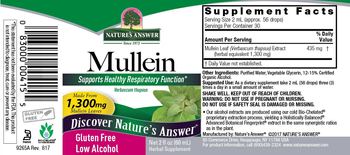 Nature's Answer Mullein - herbal supplement