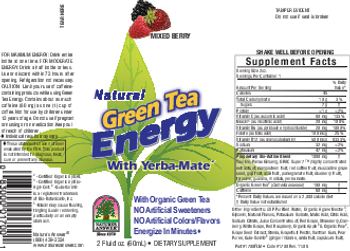 Nature's Answer Natural Green Tea Energy Mixed Berry - supplement