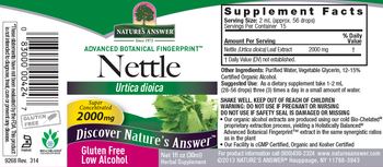 Nature's Answer Nettle 2000 mg - herbal supplement