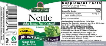 Nature's Answer Nettle Alcohol-Free - herbal supplement