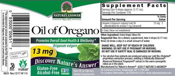 Nature's Answer Oil of Oregano 13 mg Alcohol-Free - herbal supplement