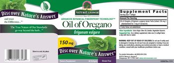 Nature's Answer Oil of Oregano 150 mg - supplement