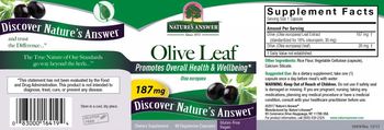 Nature's Answer Olive Leaf 187 mg - supplement