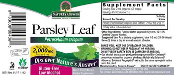 Nature's Answer Parsley Leaf 2,000 mg - herbal supplement