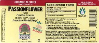 Nature's Answer Passionflower Herb Organic Alcohol - herbal supplement