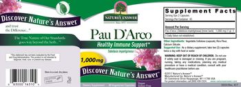 Nature's Answer Pau d'Arco 1,000 mg - supplement