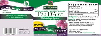 Nature's Answer Pau D'Arco 1000 mg - supplement