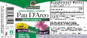 Nature's Answer Pau d'Arco 2,000 mg Alcohol-Free - herbal supplement
