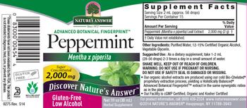 Nature's Answer Peppermint 2,000 mg - herbal supplement