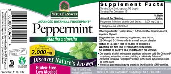 Nature's Answer Peppermint 2,000 mg - herbal supplement