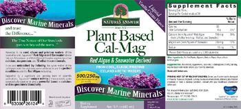 Nature's Answer Plant Based Cal-Mag 500/250 mg Liquid Vanilla Cream Flavor - supplement