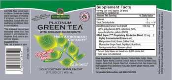 Nature's Answer Platinum Green Tea Peppermint Flavor - liquid supplement