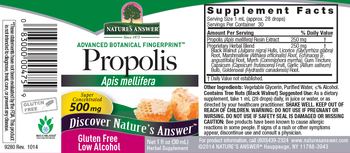 Nature's Answer Propolis 500 mg - herbal supplement