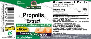 Nature's Answer Propolis Extract 2,000 mg - herbal supplement
