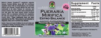 Nature's Answer Pueraria Mirifica Estro Balance - supplement