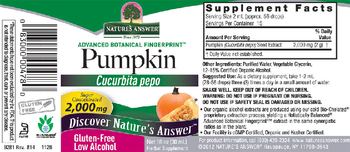 Nature's Answer Pumpkin 2,000 mg - herbal supplement