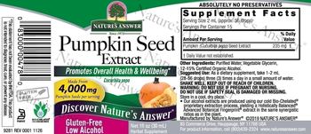Nature's Answer Pumpkin Seed Extract - herbal supplement