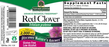 Nature's Answer Red Clover 2,000 mg - herbal supplement
