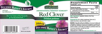 Nature's Answer Red Clover 350 mg - supplement