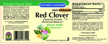 Nature's Answer Red Clover Tops - single herb supplement