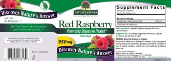 Nature's Answer Red Raspberry 950 mg - supplement