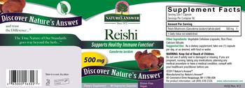 Nature's Answer Reishi 500 mg - supplement