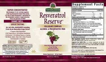 Nature's Answer Resveratrol Reserve - supplement