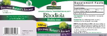 Nature's Answer Rhodiola 100 mg - supplement