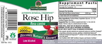 Nature's Answer Rose Hip 2000 mg - herbal supplement