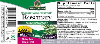 Nature's Answer Rosemary 2,000 mg - herbal supplement