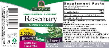 Nature's Answer Rosemary 2,000 mg - herbal supplement