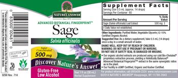 Nature's Answer Sage 500 mg - herbal supplement